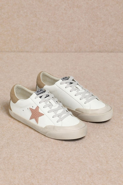 Star Lace-up Low Top Sneakers