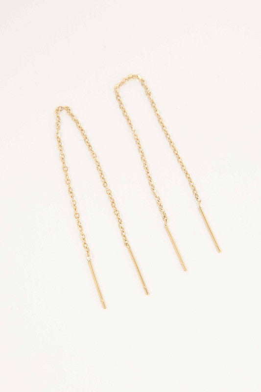 Mini Needle Drop Earrings