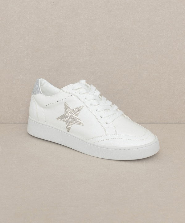 Low-top Rhinestone Sneakers