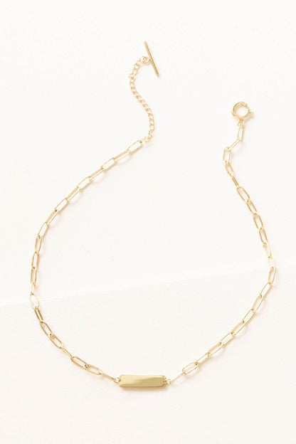 Plate Oval Chain Necklace