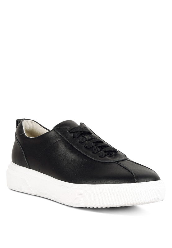 Magull Genuine Leather Lace Up Sneakers