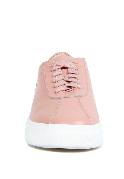 Magull Genuine Leather Lace Up Sneakers