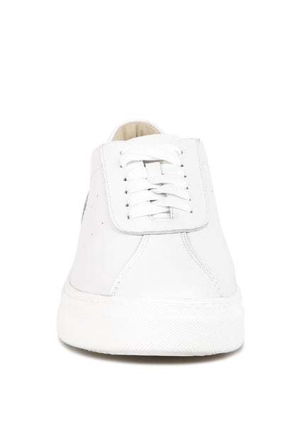 Magull Genuine Leather Lace Up Sneakers