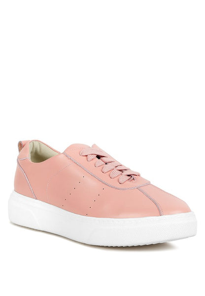 Magull Genuine Leather Lace Up Sneakers