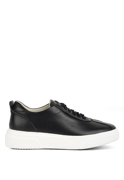 Magull Genuine Leather Lace Up Sneakers