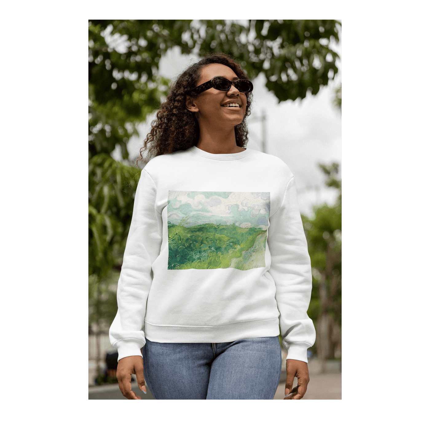 Van Gogh Print - Cropped Sweatshirt