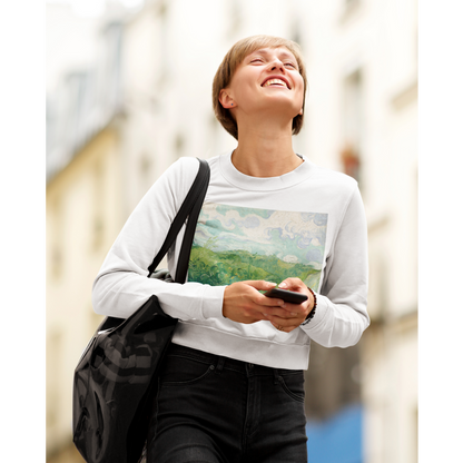 Van Gogh Print - Cropped Sweatshirt