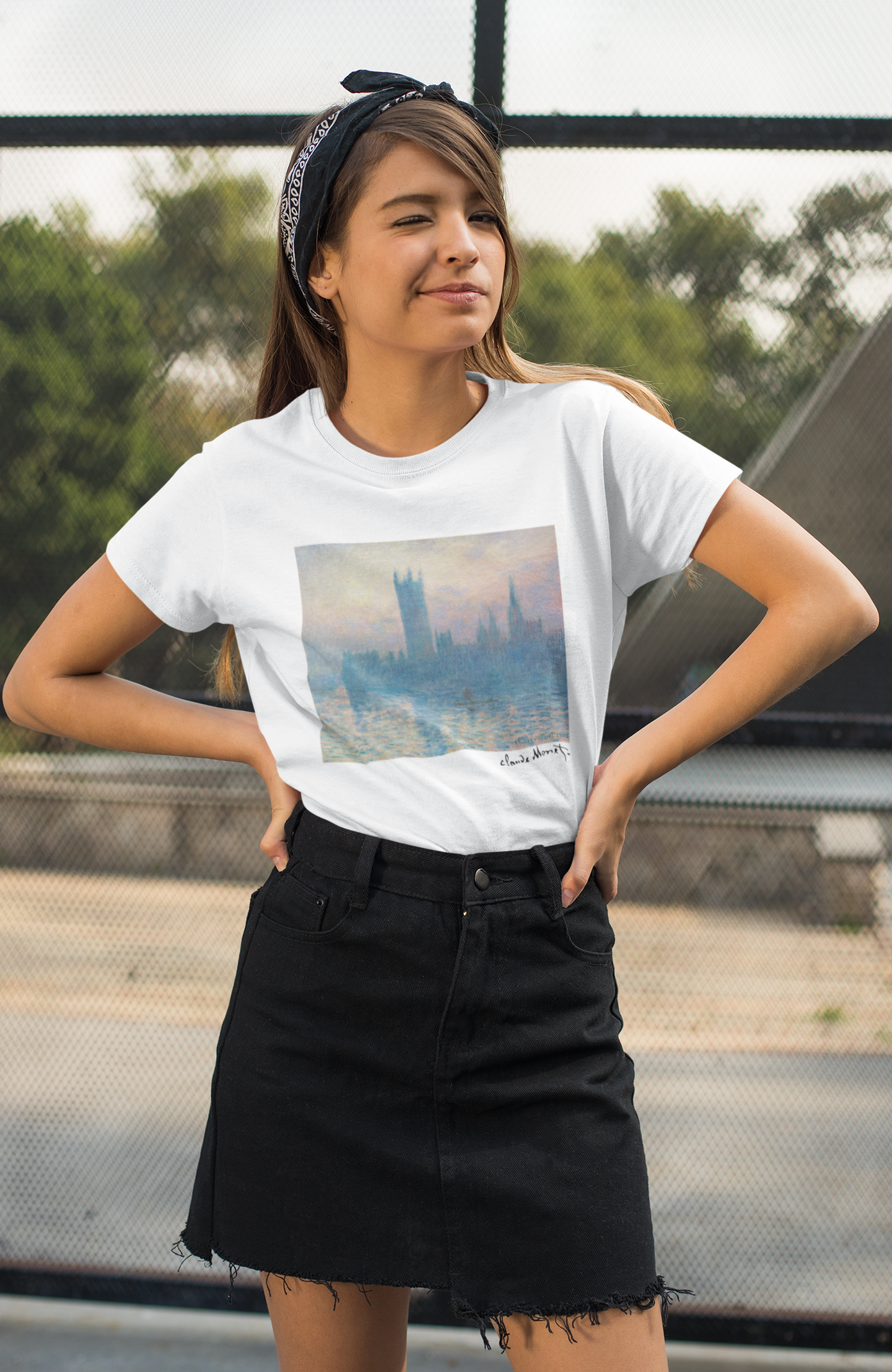 Monet Print T-Shirt - The Houses of Parliament, Sunset