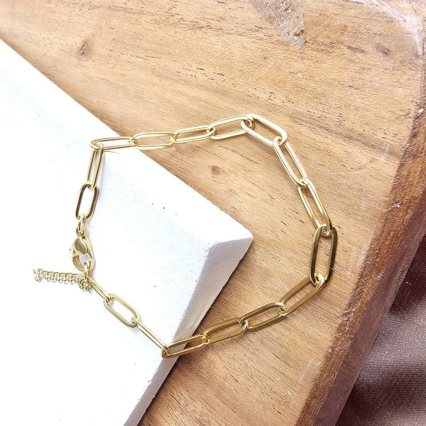 Luxe Gold Paperclip Bracelet