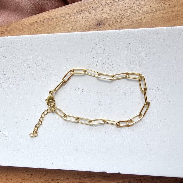 Luxe Gold Paperclip Bracelet