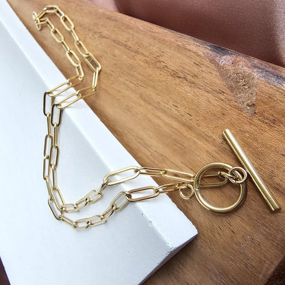 Luxe Gold Paperclip Chain - 16IN