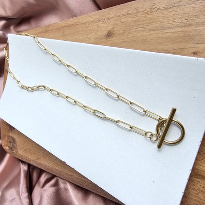 Luxe Gold Paperclip Chain - 16IN