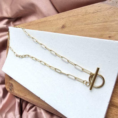 Luxe Gold Paperclip Chain - 16IN