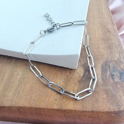 Luxe Silver Paper Clip Bracelet