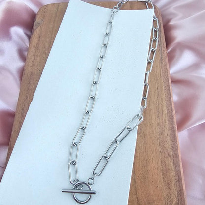 Luxe Silver Chunky Paper Clip Chain - 18in