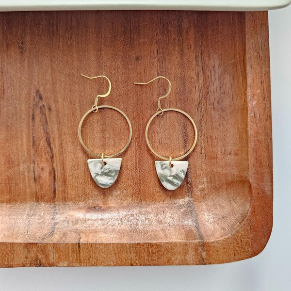 Iris Earrings - Sage