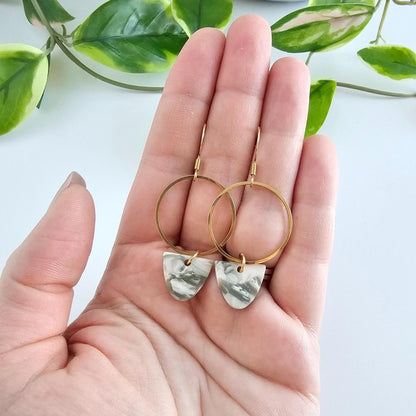 Iris Earrings - Sage