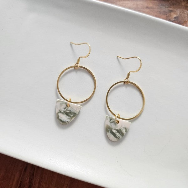 Iris Earrings - Sage