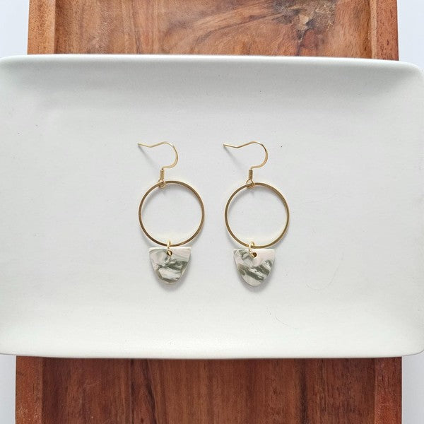 Iris Earrings - Sage