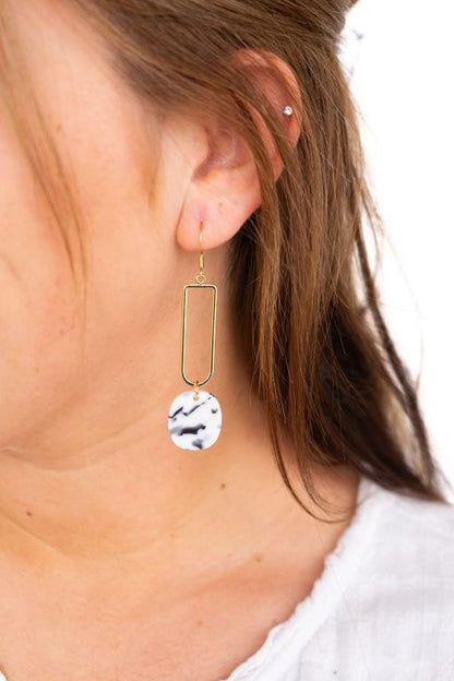 Mila Earrings - Marble