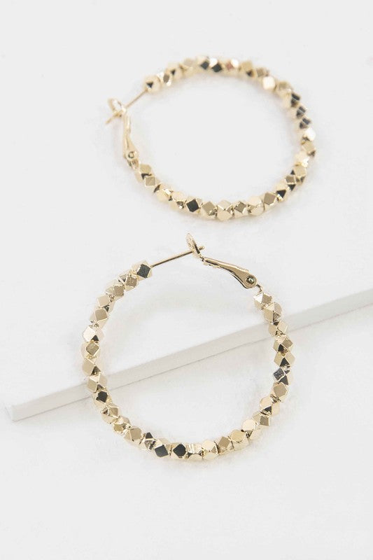 Pixeled Hoop Earrings