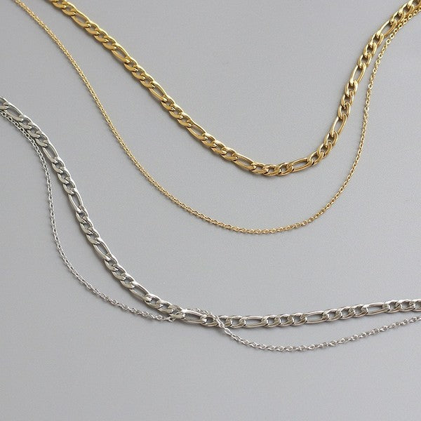 Double layer Figaro Chain Necklace