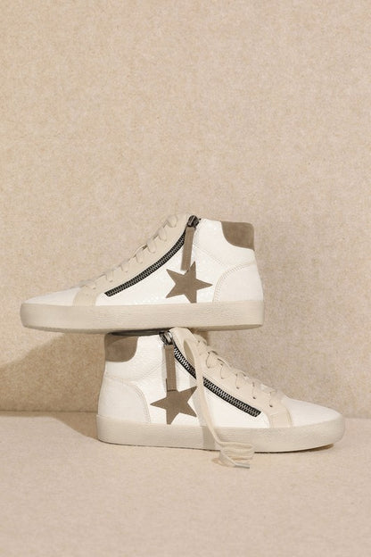 Starn High Top Sneakers with Side Zipper