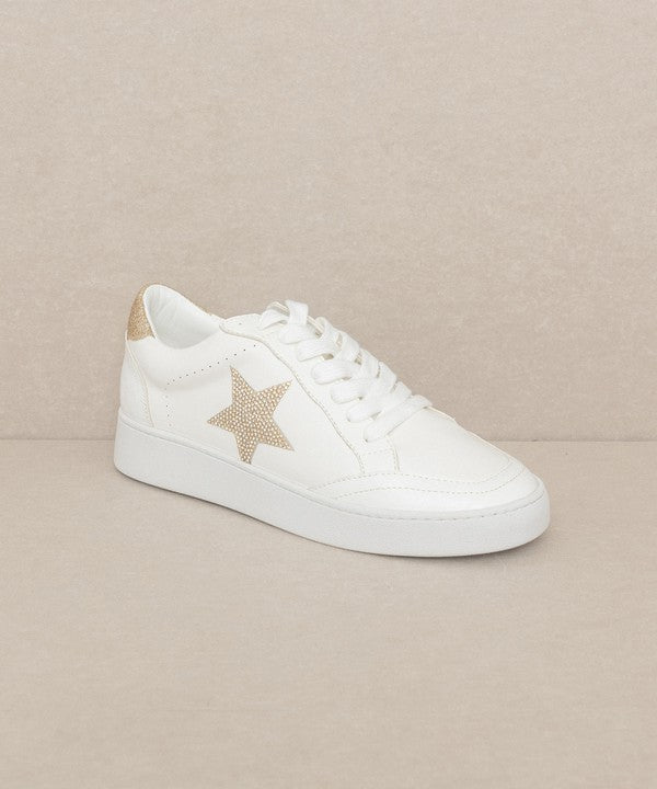 Low-top Rhinestone Sneakers