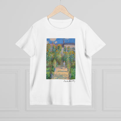 Monet Print T-Shirt, The Artist's Garden at Vétheuil