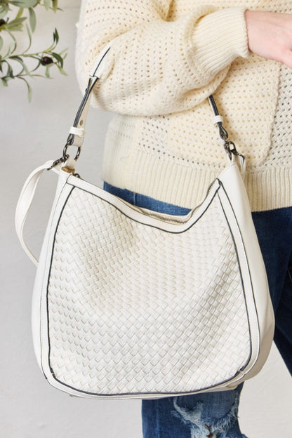 Weaved Vegan Leather Handbag