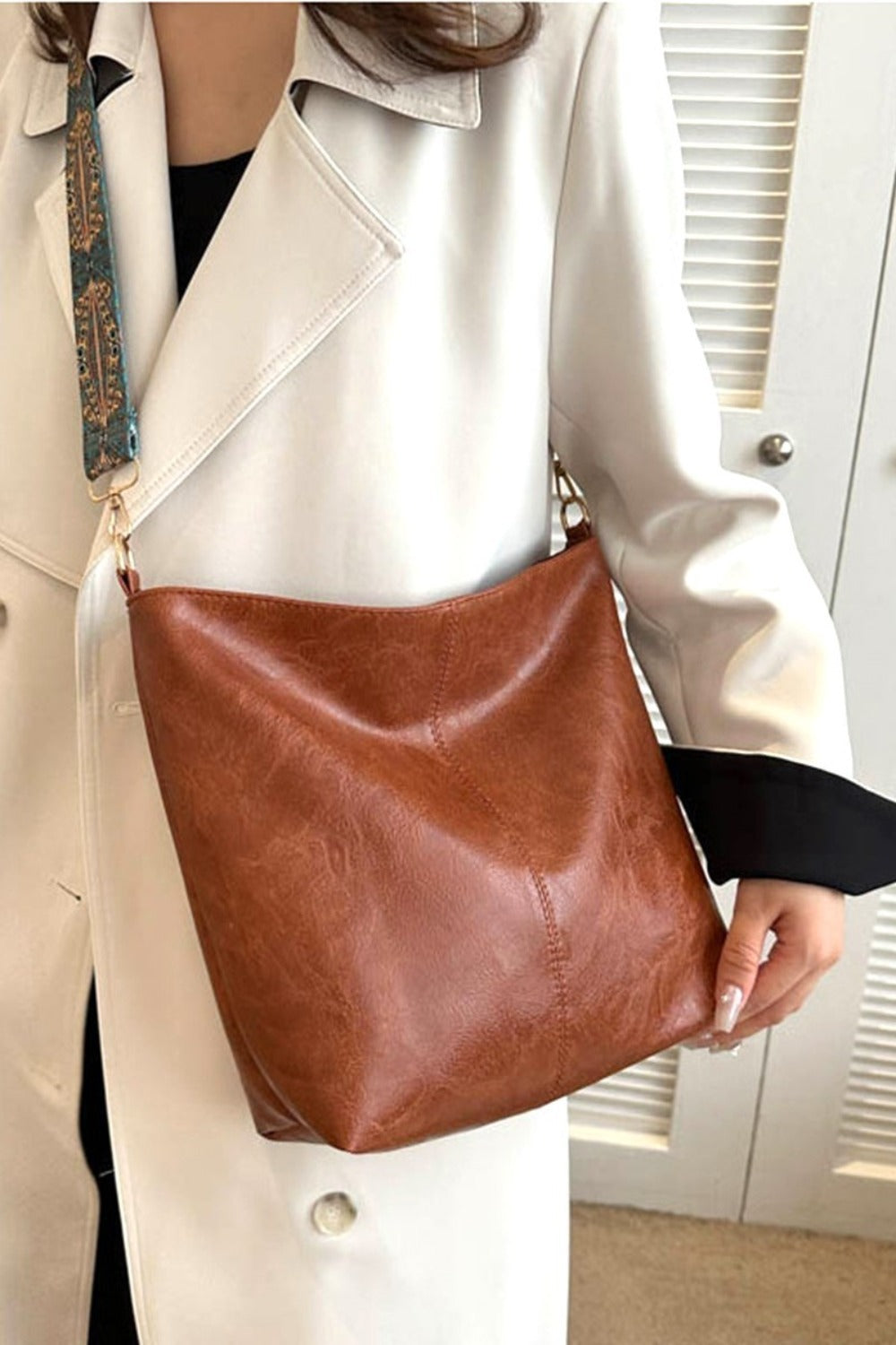 Boho Vegan Leather Crossbody Bag