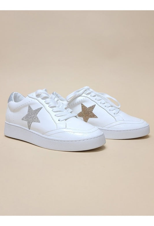 Low-top Rhinestone Sneakers