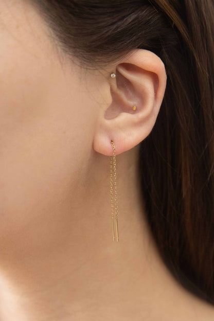 Mini Needle Drop Earrings